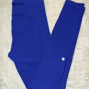 lululemon fast and free high-rise 28'' blue leggings - size 6